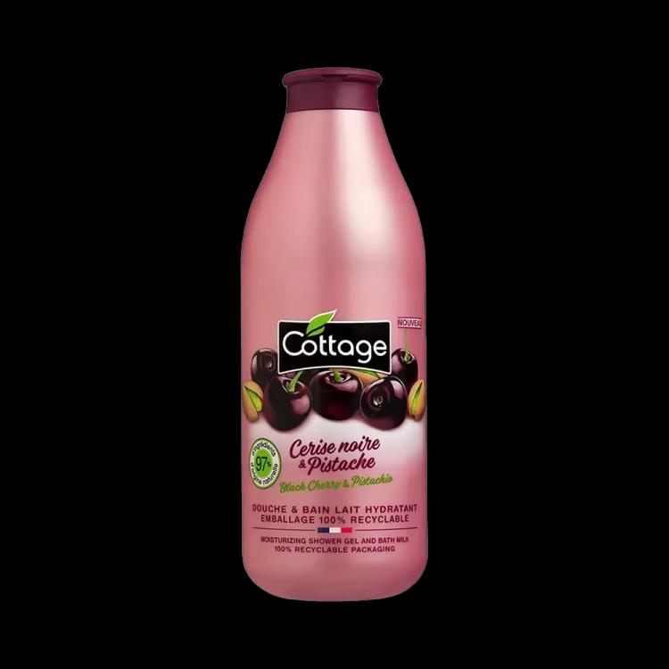 Cottage Moisturizing Shower Gel and Bath Milk Black Cherry & Pistachio - 750 ml