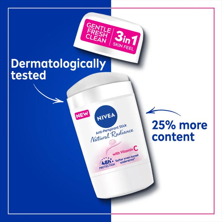 Nivea Natural Radiance Deodorant Stick - 50 ml