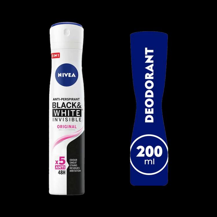 Nivea Black & White Original Deodorant Spray  - 200 ml