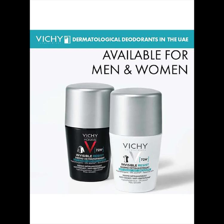 Vichy 72HR Invisible Resist Anti-perspirant Deodorant Roll-On - 50 ml