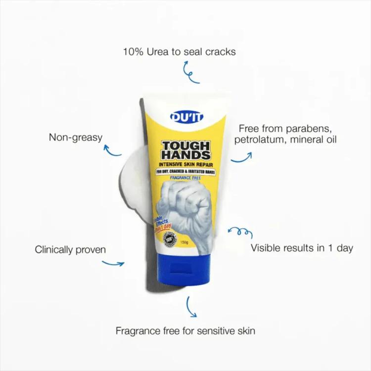 Du’It Tough Hands Intensive Skin Repair Fragrance Free Hand Cream - 150 g