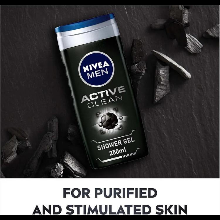 Nivea Active Clean Shower Gel - 250 ml