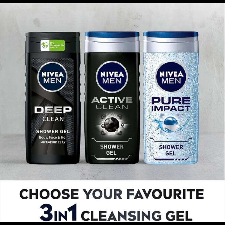 Nivea Active Clean Shower Gel - 250 ml
