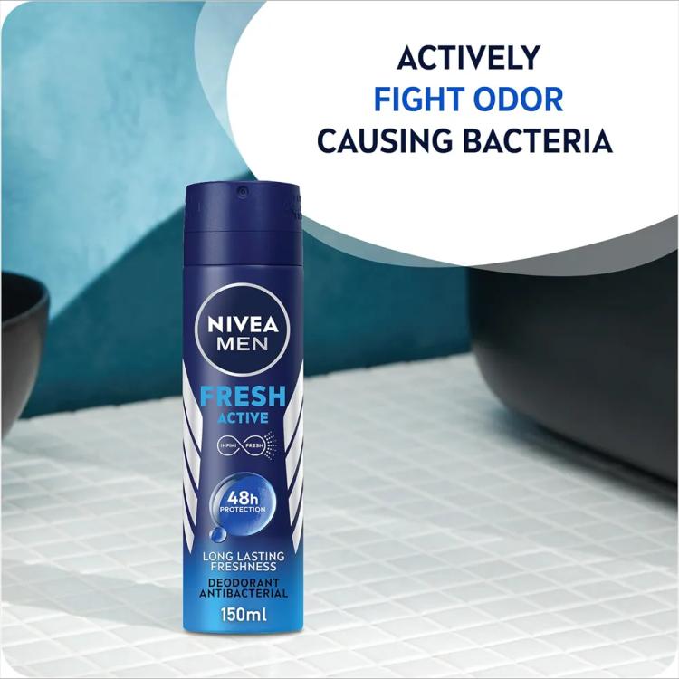 Nivea Men Fresh Active Deodorant Spray - 150 ml