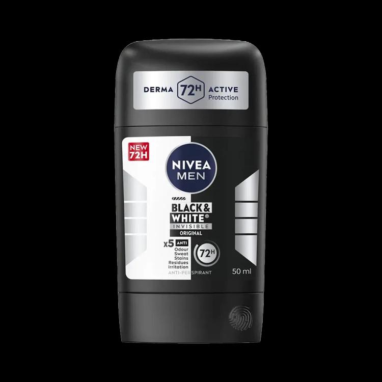 Nivea Men Black & White Invisible Original Anti-Perspirant Stick - 50 ml