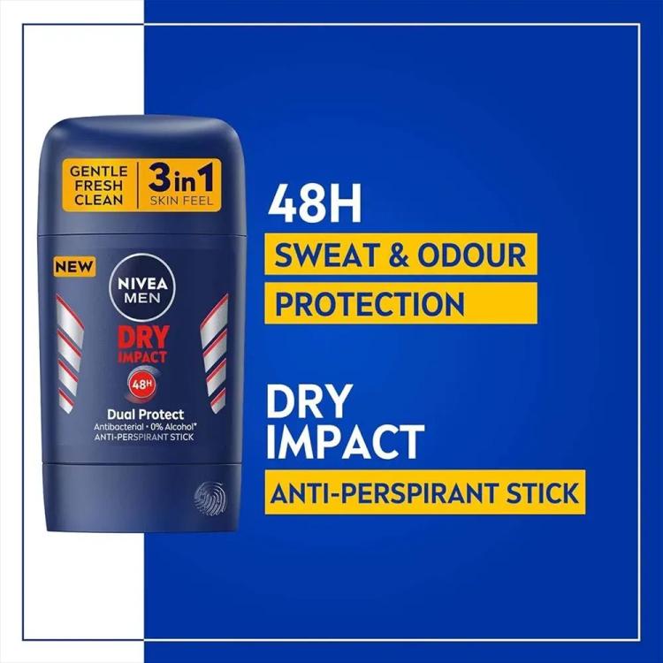 Nivea Men Dry Impact Anti-Perspirant Stick - 50 ml