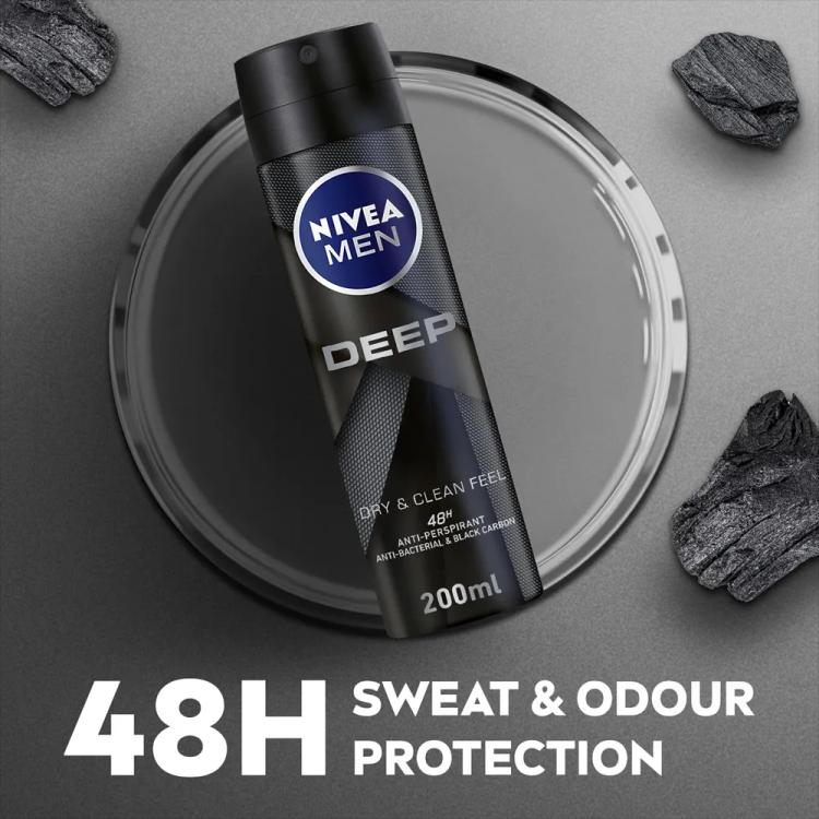 Nivea Men Deep Dark Wood Anti-Perspirant Spray - 200 ml