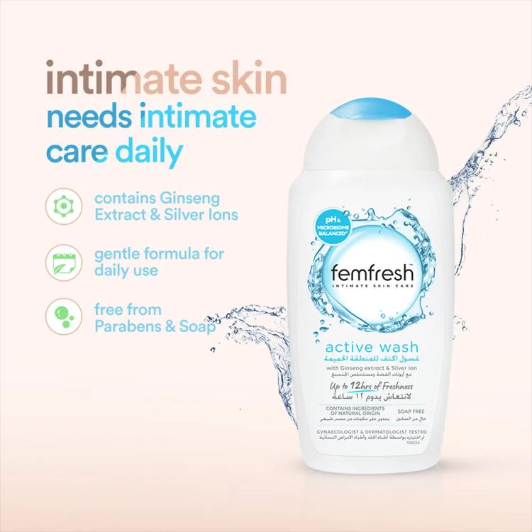 Femfresh Active Fresh Intimate Wash - 250 ml