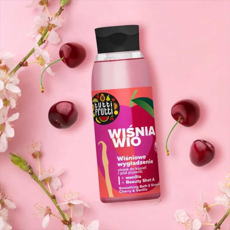 Tutti Frutti Wiśnia Wio Smoothing Bath And Shower Oil - 400 ml