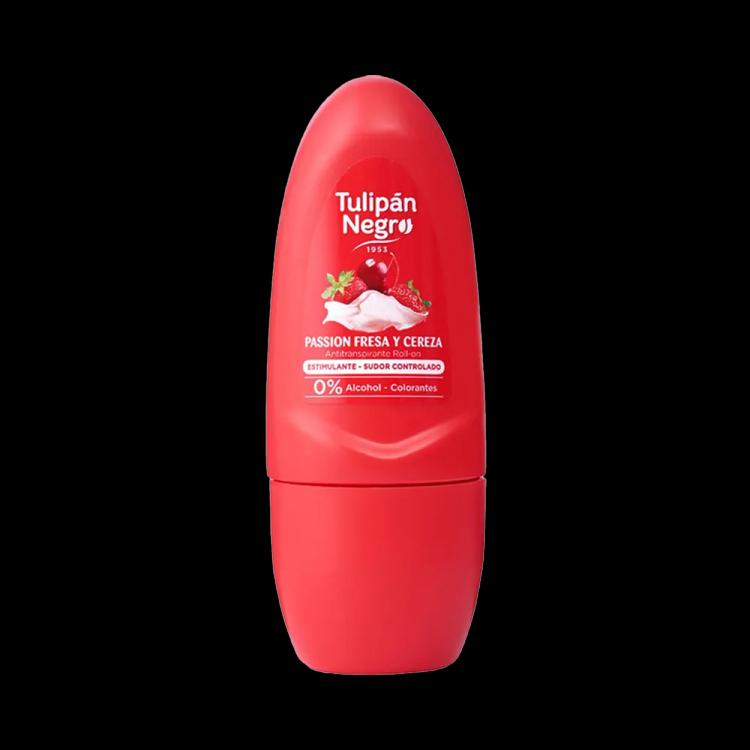 Tulipan Negro Strawberry & Cherry Antiperspirant Deodorant Roll-On - 50 ml