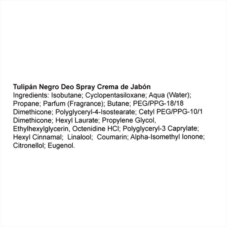 Tulipan Negro Crema De Jabon Body Deo Spray - 200 ml