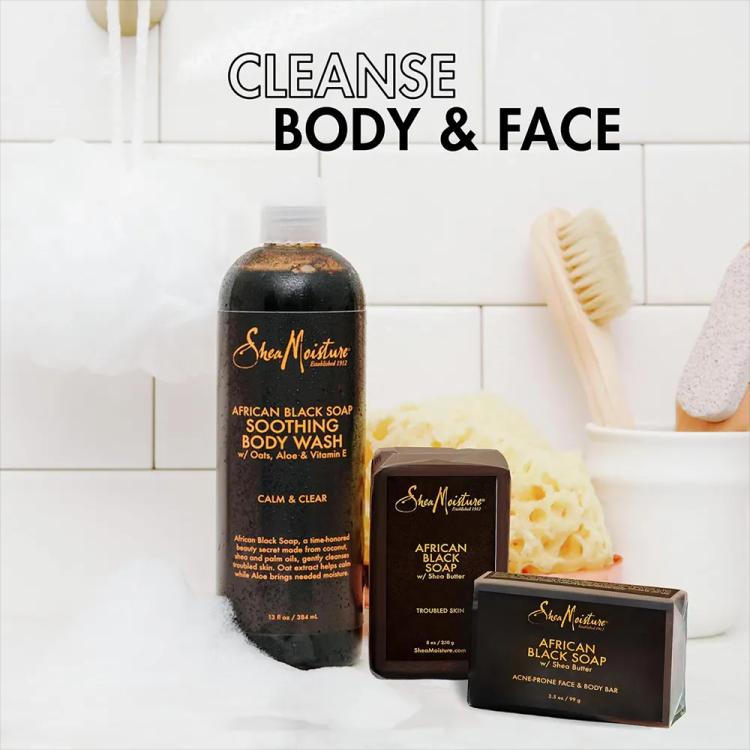 Shea Moisture African Black Soap Soothing Body Wash - 384 ml