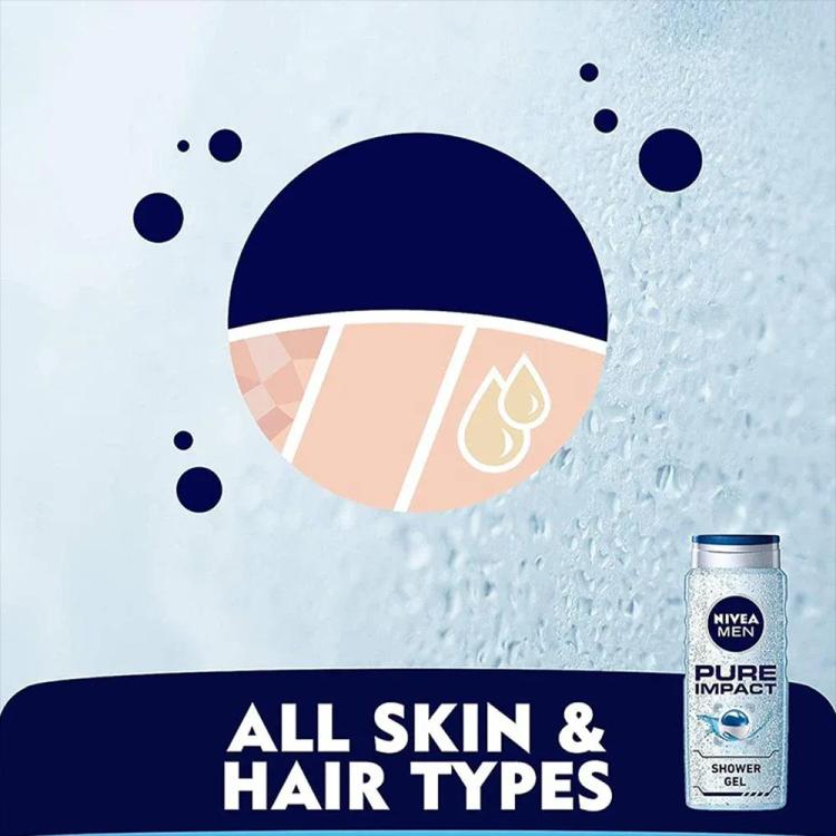 Nivea Men Pure Impact Shower Gel - 500 ml