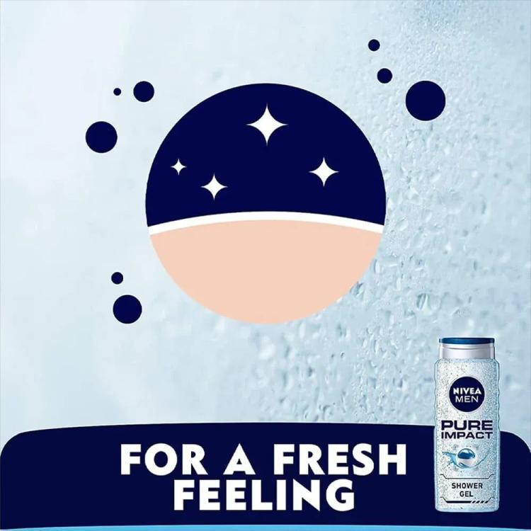 Nivea Men Pure Impact Shower Gel - 500 ml