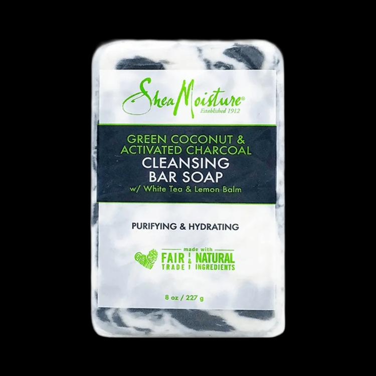 Shea Moisture Green Coconut & Activated Charcoal Cleansing Bar Soap - 227 g