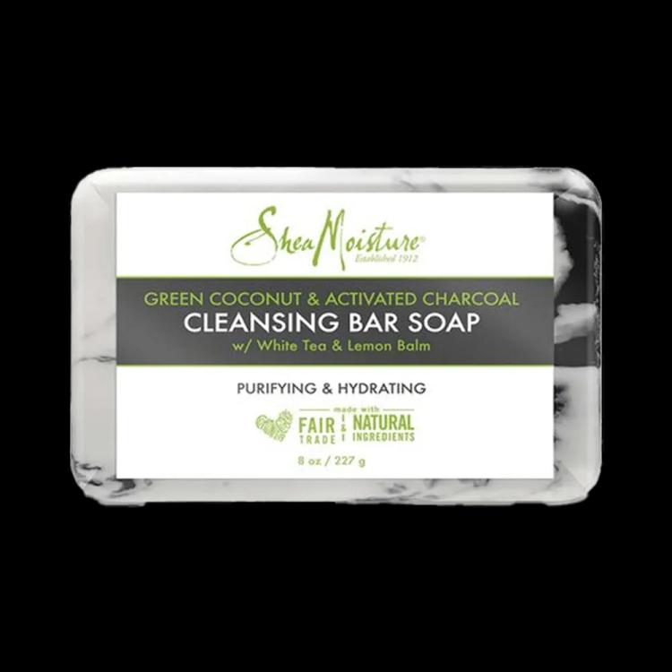 Shea Moisture Green Coconut & Activated Charcoal Cleansing Bar Soap - 227 g