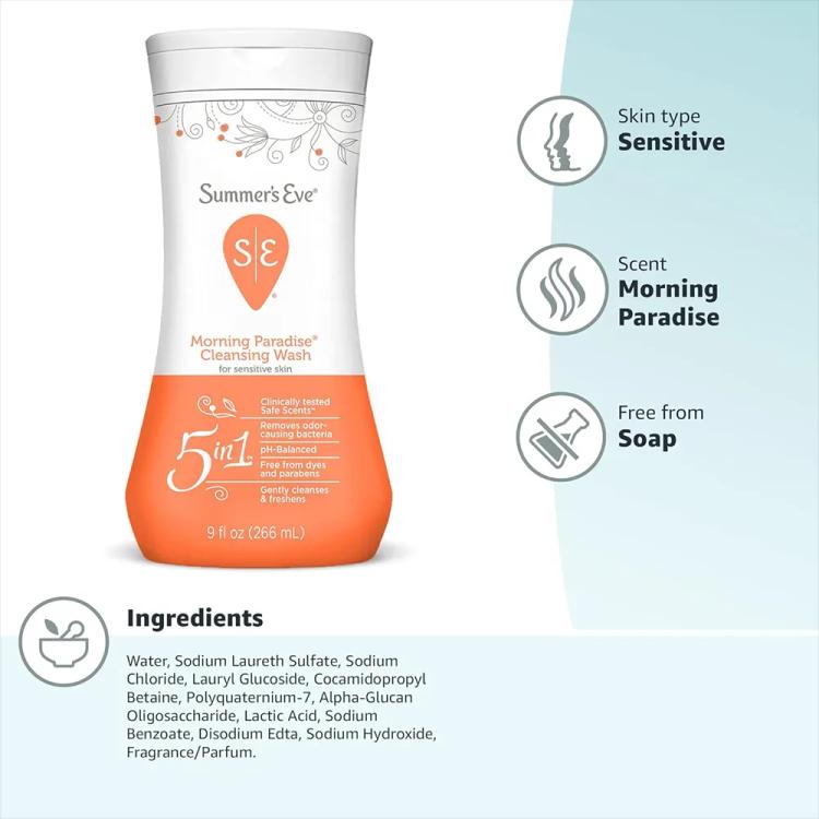 Summer's Eve Morning Paradise Cleansing Wash For Sensitive Skin - 266 ml