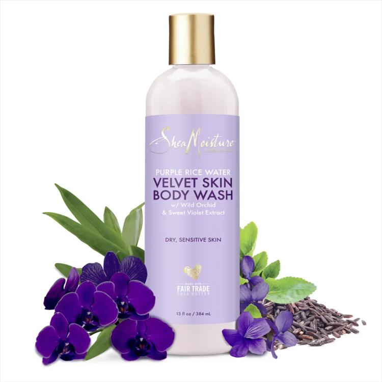 Shea Moisture Purple Rice Water Velvet Skin Body Wash - 384 ml