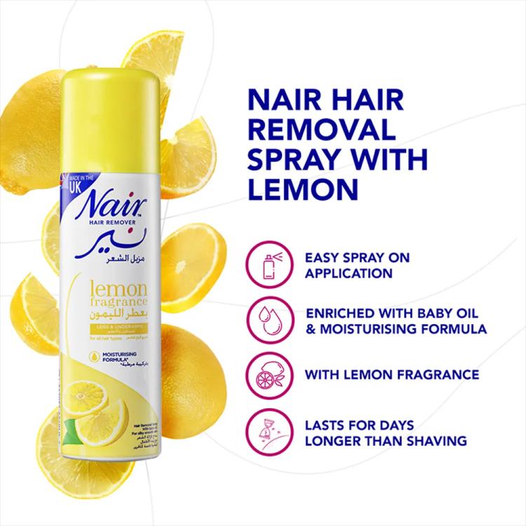Nair Lemon Hair Remover Spray - 200 ml