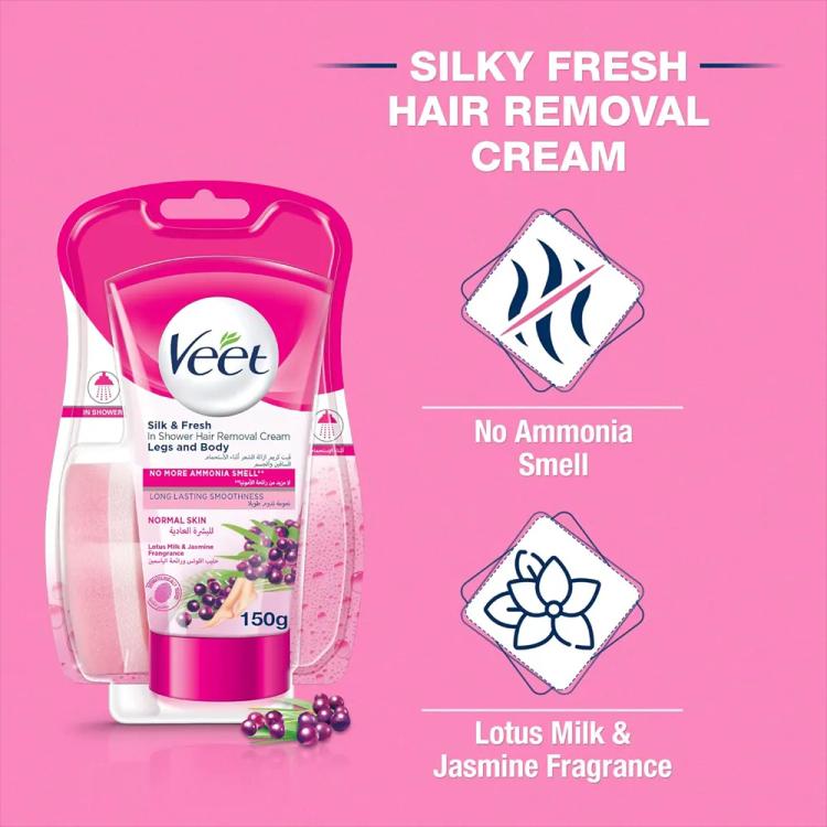 Veet In Shower Hair Removal Cream For Normal Skin - 150 g