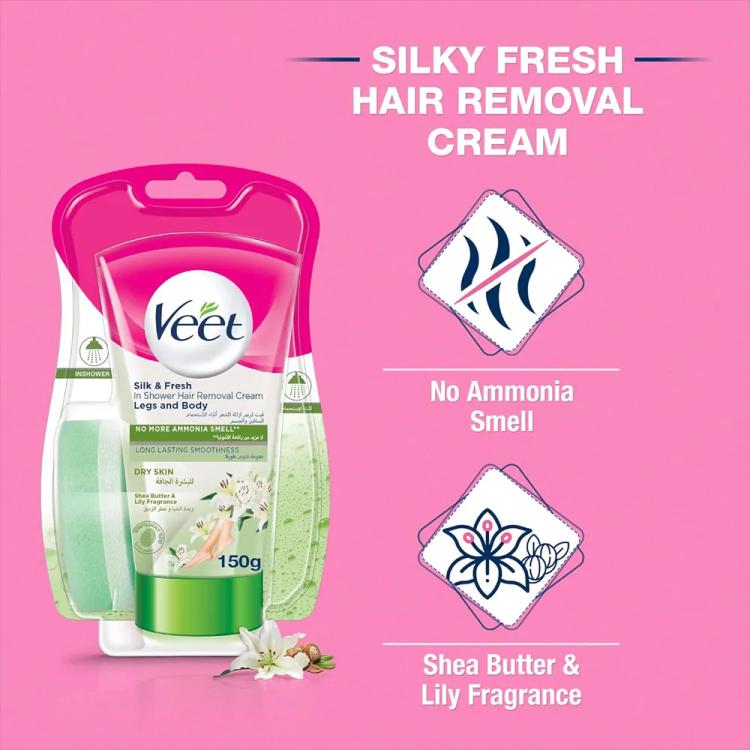 Veet In Shower Hair Removal Cream For Dry Skin - 150 g