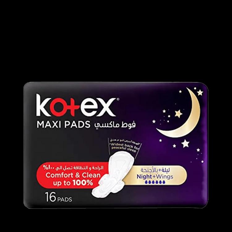 Kotex Maxi Thick Night With Wings - 16 Pads