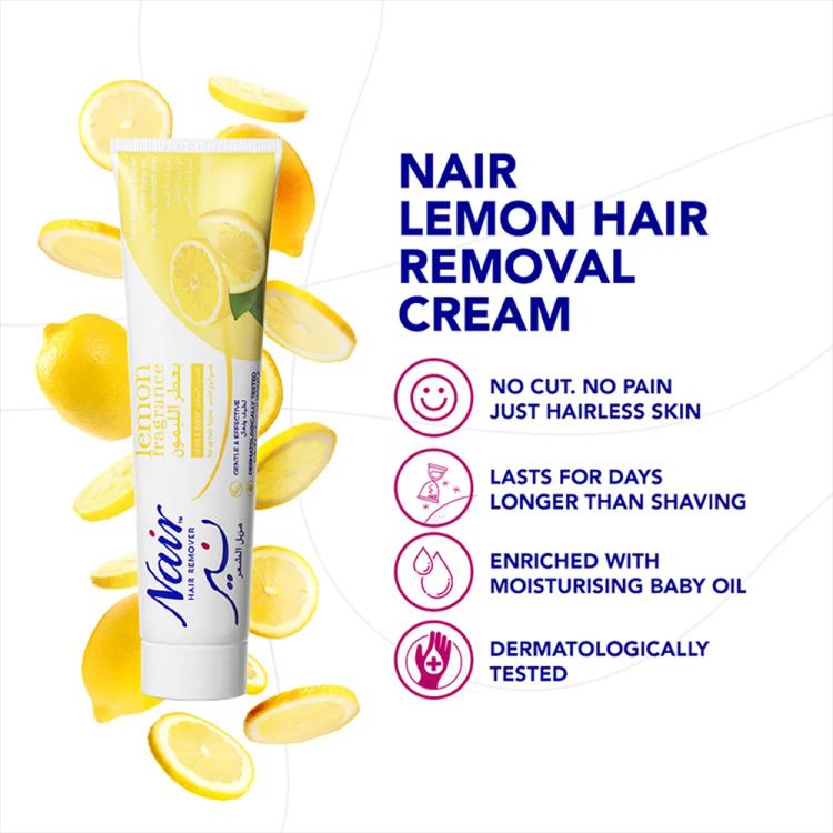 Nair Hair Removal Cream with Baby Oil Lemon - 110 g
