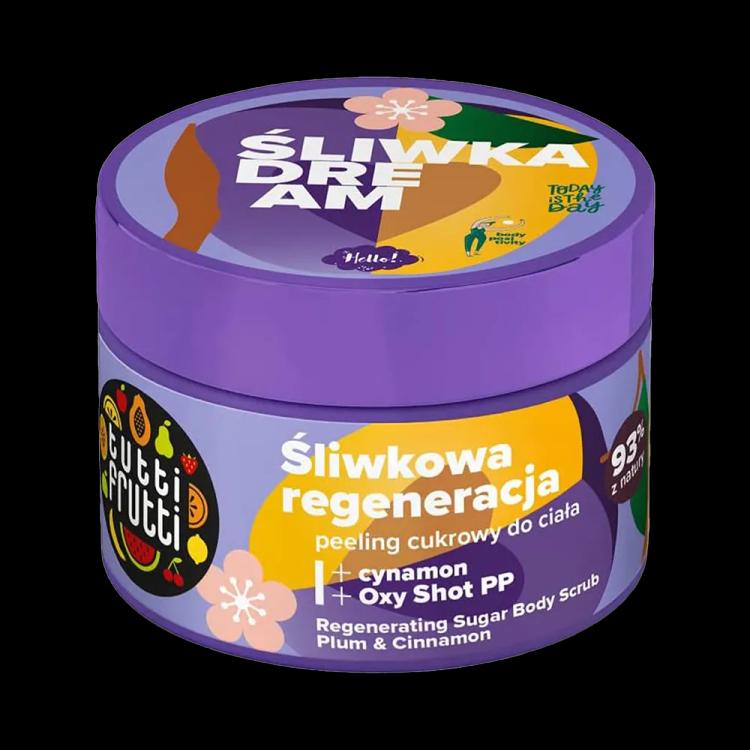 Tutti Frutti Regenerating Sugar Body Scrub Plum & Cinnamon - 300 g