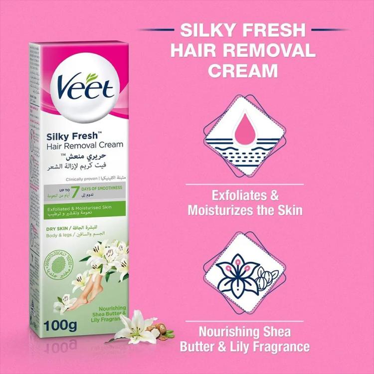 Veet Silky Fresh Hair Removal Cream Dry Skin - 100 g