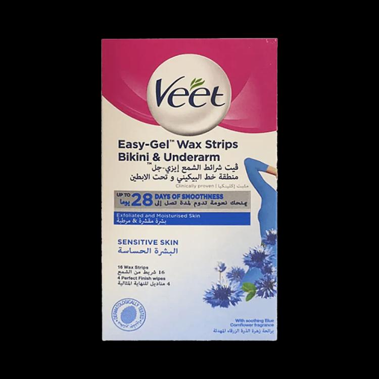 Veet Bikini & Underarm Easy Gel Wax Strips - 16 pcs