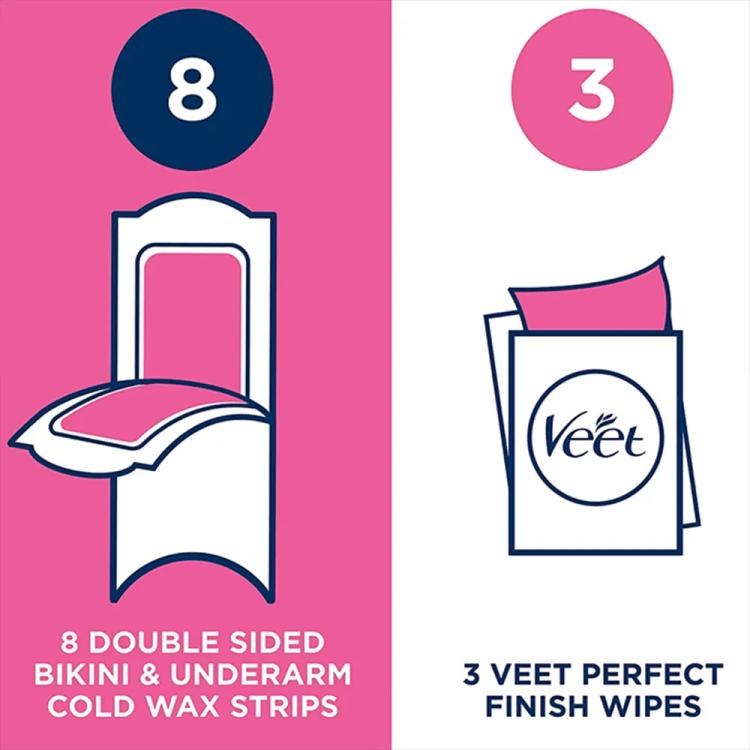 Veet Bikini & Underarm Easy Gel Wax Strips - 16 pcs