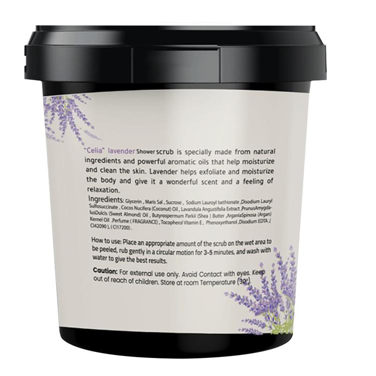 Celia Cosmetics Sea Salt & Sugar Shower Scrub With Shea Butter & Lavender - 700 ml
