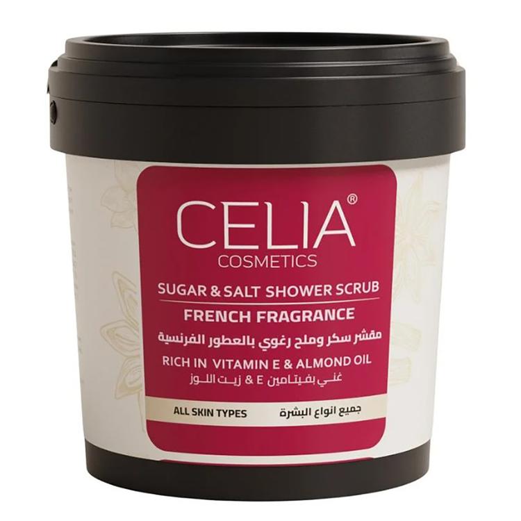 Celia Cosmetics Salt & Sugar Shower Scrub With French Fragrance - 700 g
