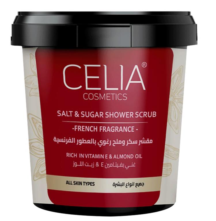 Celia Cosmetics Salt & Sugar Shower Scrub With French Fragrance - 700 g
