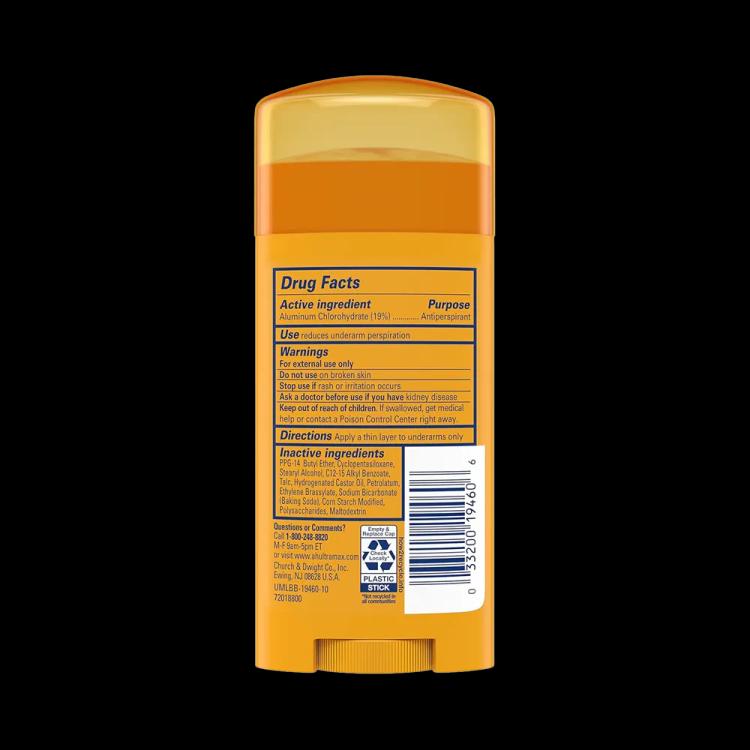 Arm & Hammer Ultramax Solid Unscented Anti-Perspirant Deodorant - 73 g