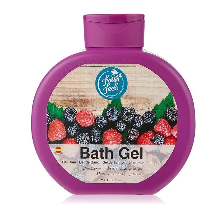 fresh feel Moussel Bath Gel, Blackberry - 750 ml