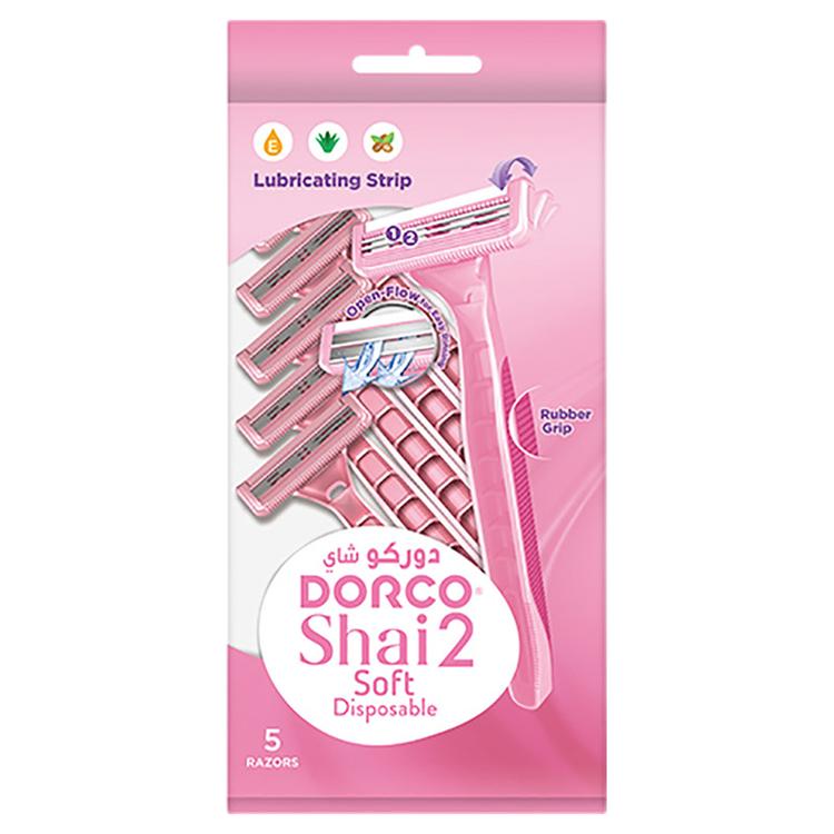 Dorco Shai 2 Soft Disposable Razor - 5 pcs