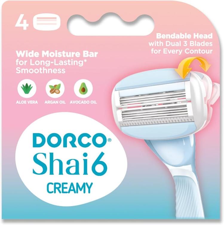 Dorco Shai 6 Creamy Cartridge - 4 pcs
