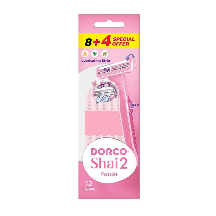 Dorco Shai 2 Portable Razor (8+4) pcs