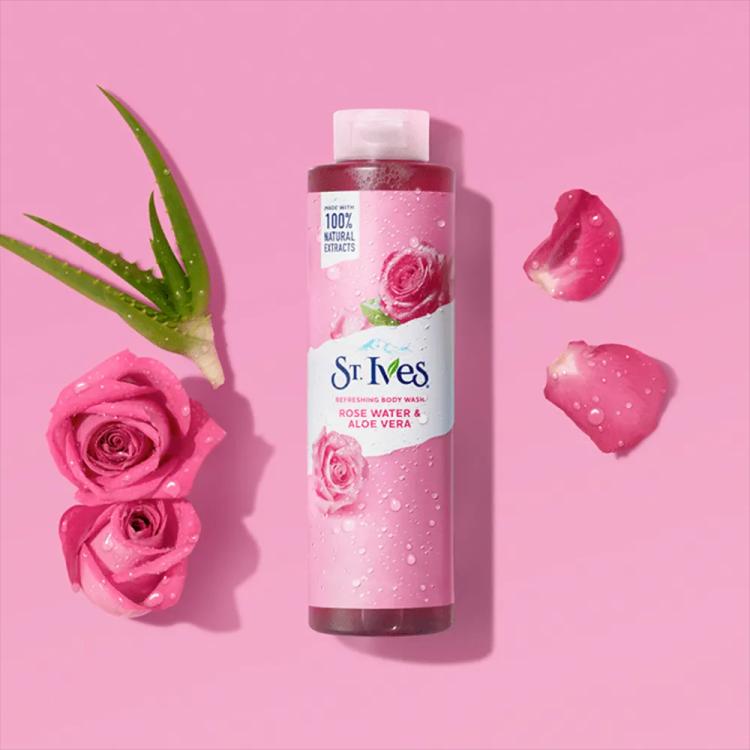ST. Ives Rose Water & Aloe Vera Refreshing Body Wash - 650 ml