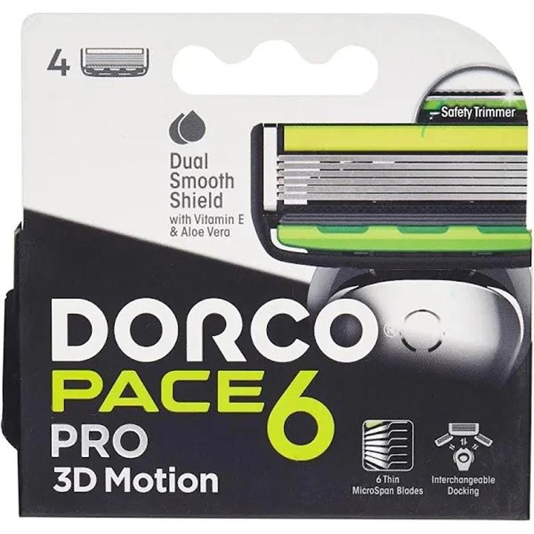 Dorco Pace 6 Pro 3D Motion Cartridges - 4 pcs