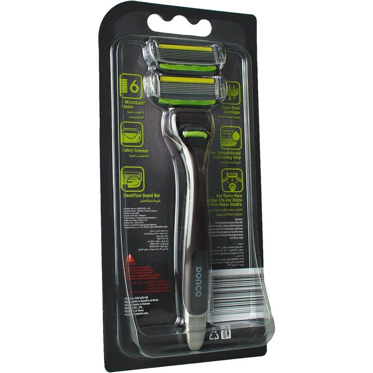 Dorco Pace 6 Pro Razor - 2 Cartridges