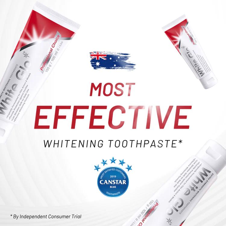 White Glo Professional Choice Whitening Toothpaste With Toothbrush - 150 g
