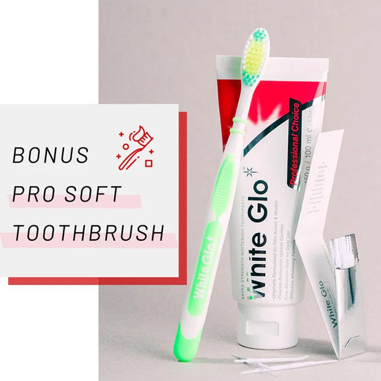 White Glo Professional Choice Whitening Toothpaste With Toothbrush - 150 g