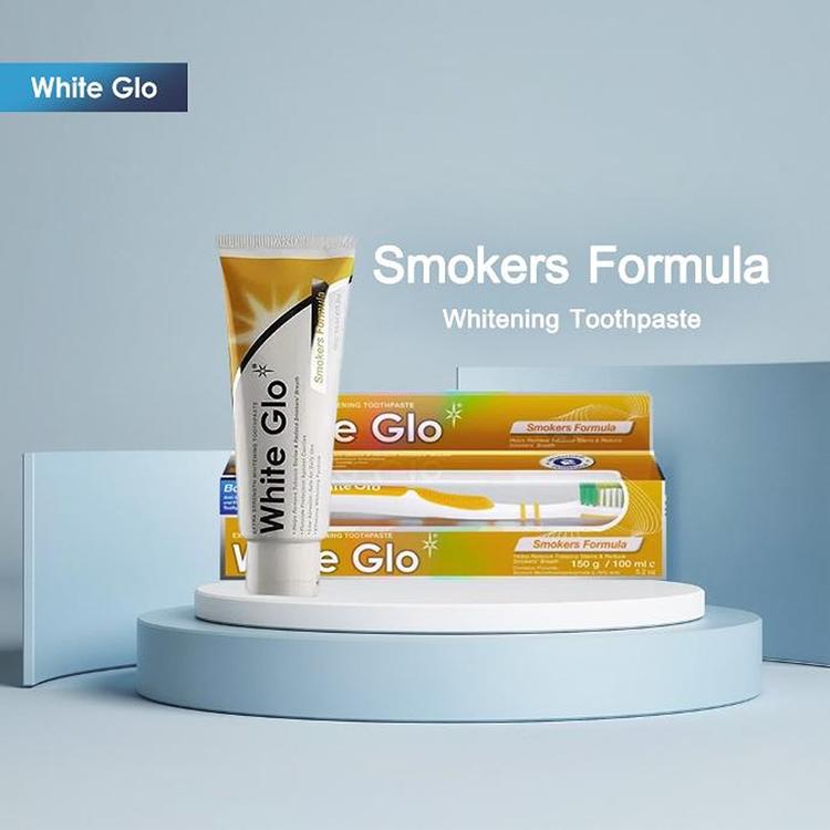 White Glo Smokers Formula Whitening Toothpaste With Toothbrush - 150 g