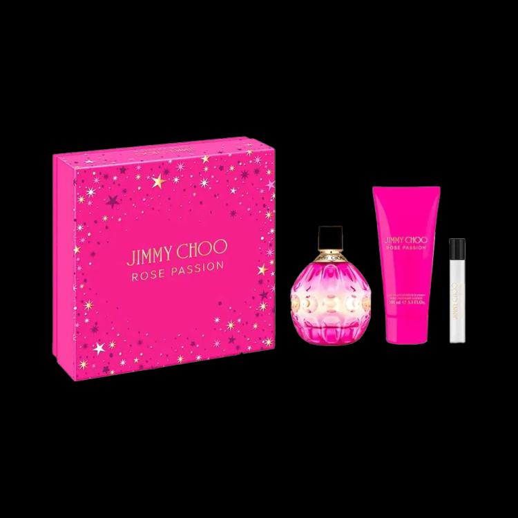 Jimmy Choo Rose Passion Women Gift Set (100 ml + 7.5 ml + 100 ml)