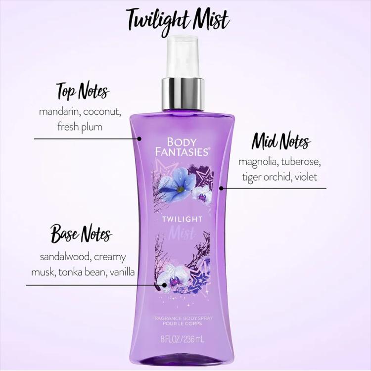 Body Fantasies Body Spray, Twilight Mist  - 236 ml