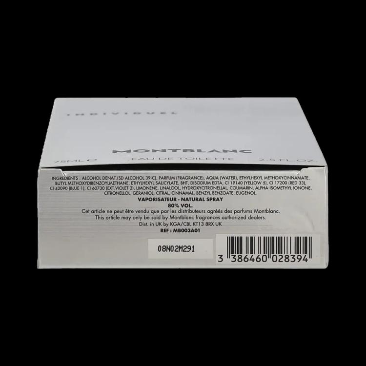 Mont Blanc Individuel Eau De Toilette - 75 ml