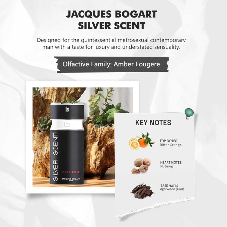 Jacques Bogart Silver Scent Intense Eau De Toilette - 100 ml