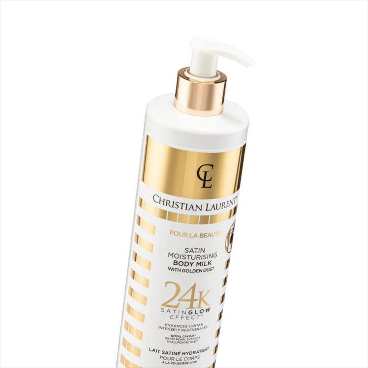 Christian Laurent Satin Moisturizing Body Milk With Gold Dust - 350 ml